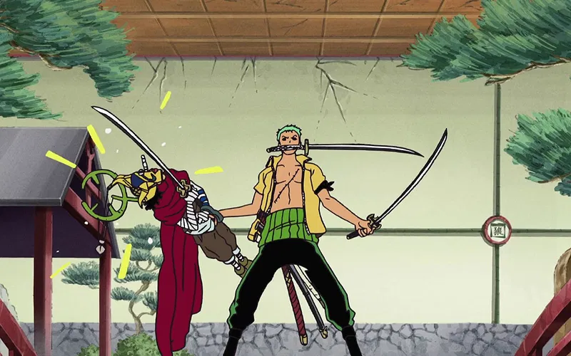 Zoro uses Usopp as a sword in One Piece.