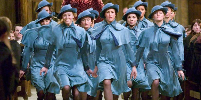 Beauxbatons students during their entry dance segment in goblet of fire 