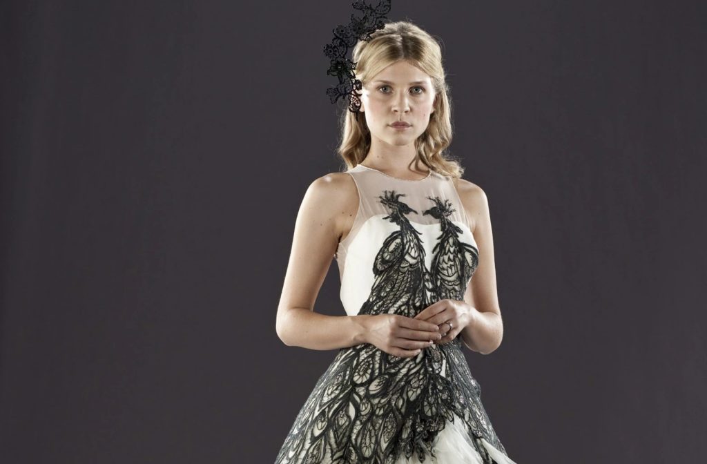 Fleur Delacour in her stunning wedding dress 