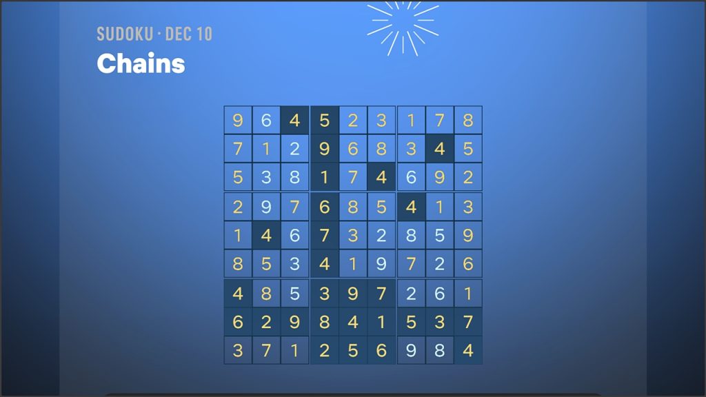Netflix Puzzled Sudoku Easy solution on December 10, 2025.
