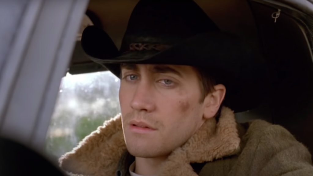 Jake Gyllenhaal in a still from Brokeback Mountain