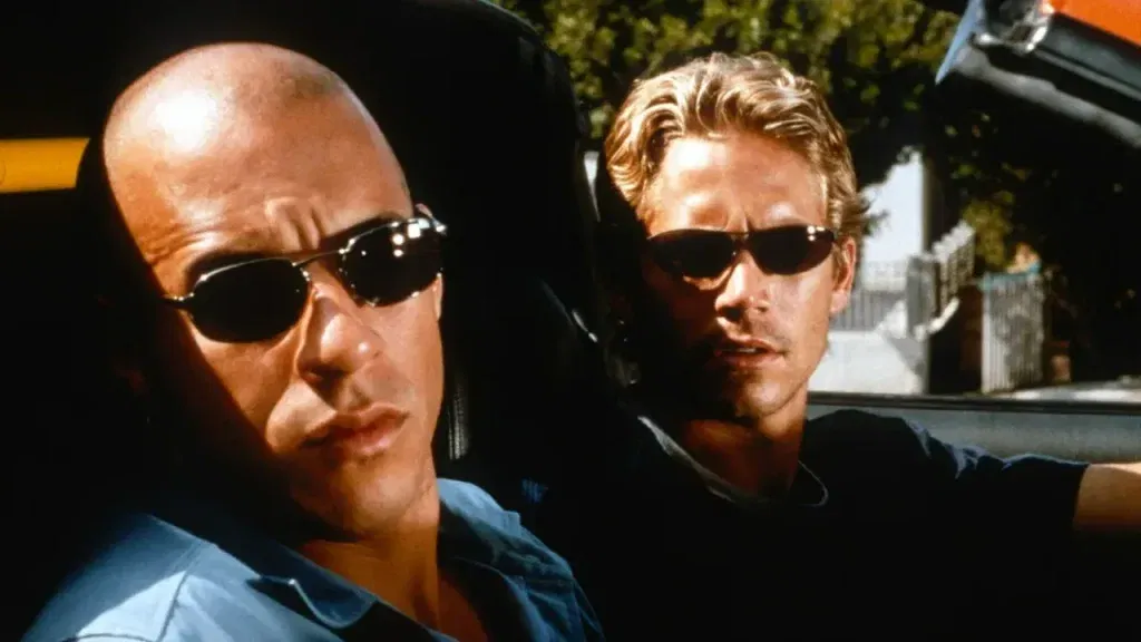 Vin Diesel and Paul Walker in The Fast and the Furious