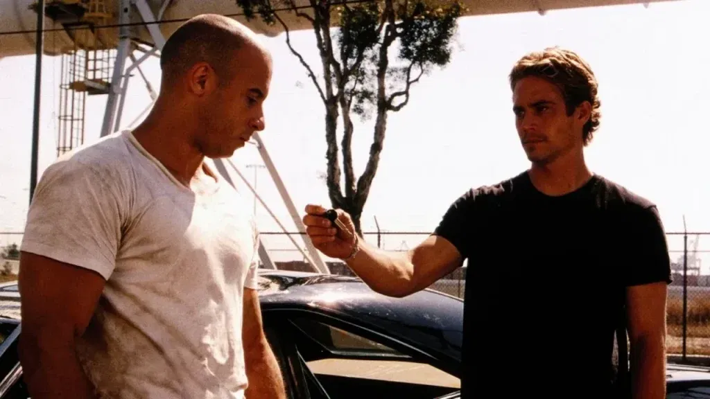 Vin Diesel and Paul Walker in The Fast and the Furious