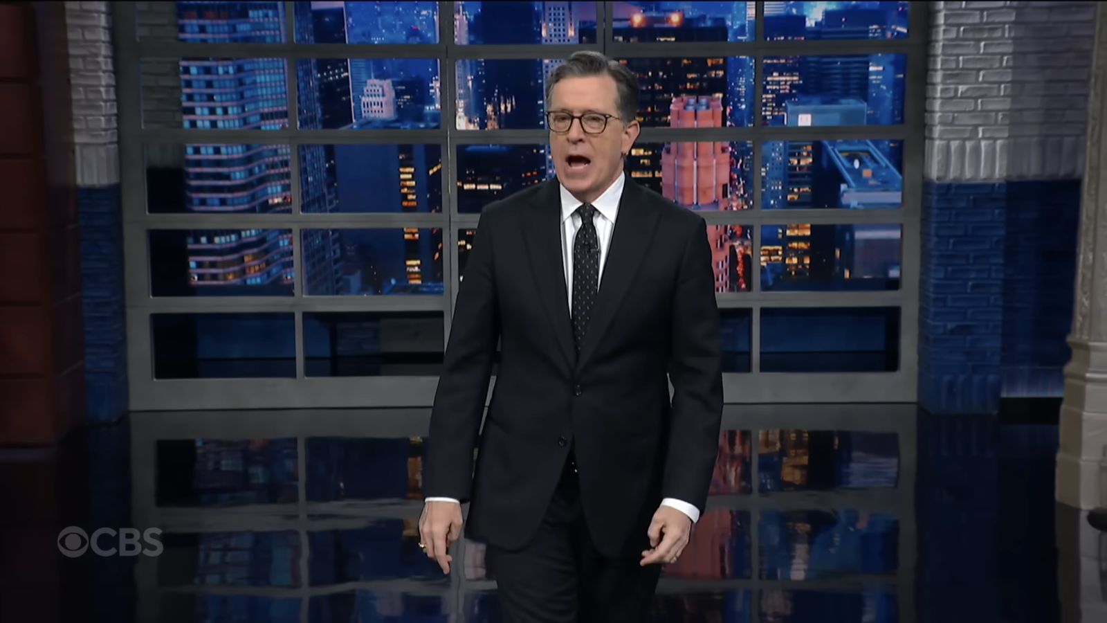 Stephen Colbert in the frame