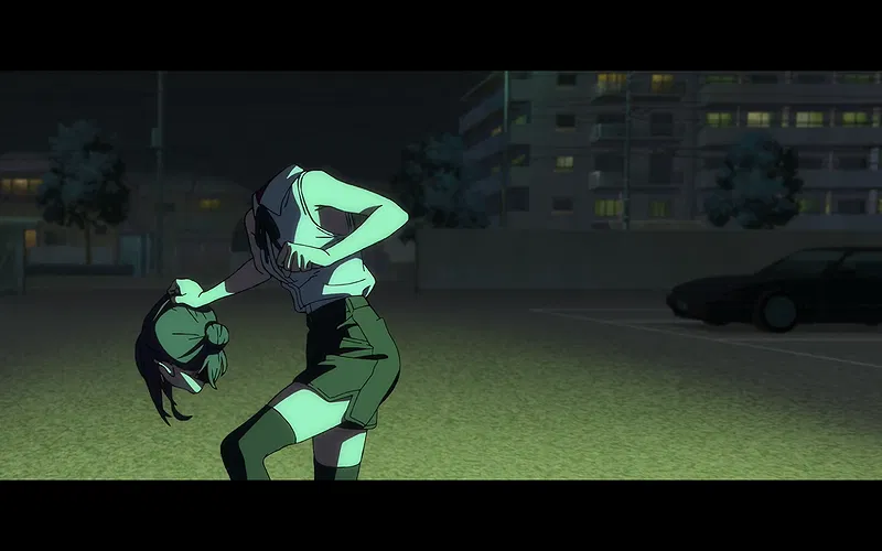 Reze throwing her head as a bomb | Credits: MAPPA