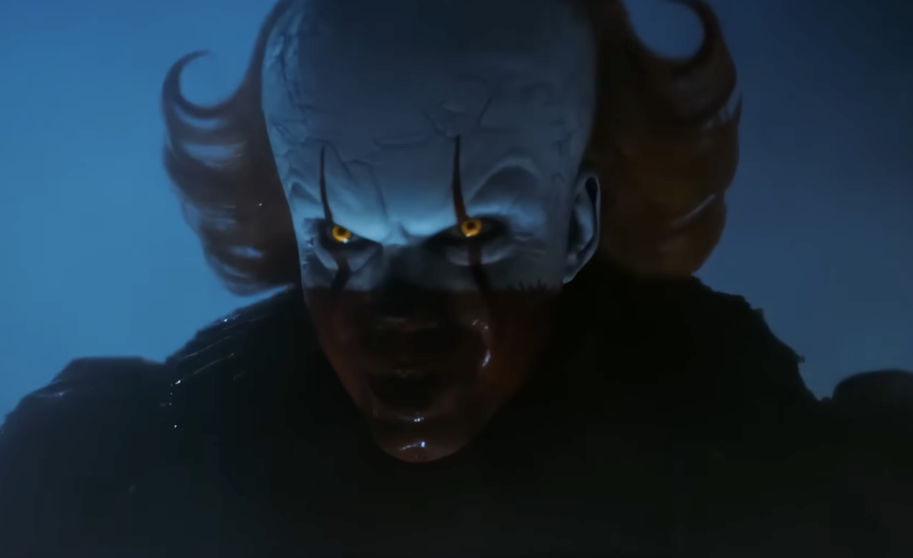 Close-up shot of Pennywise in IT: Welcome to Derry