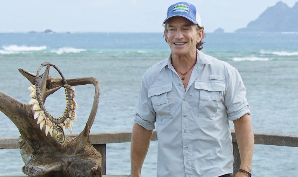 Jeff Probst in a still from Survivor