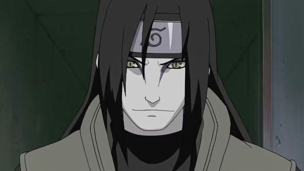 a still image of Orochimaru with a stern expression on his face from naruto shippuden