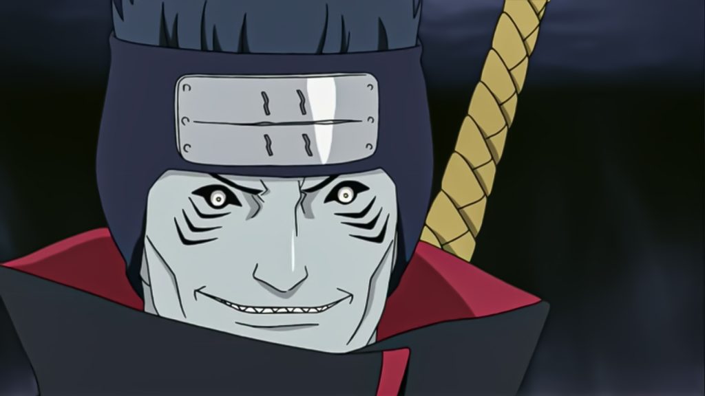 a close up image of akatsuki kisame's face from naruto shippuden