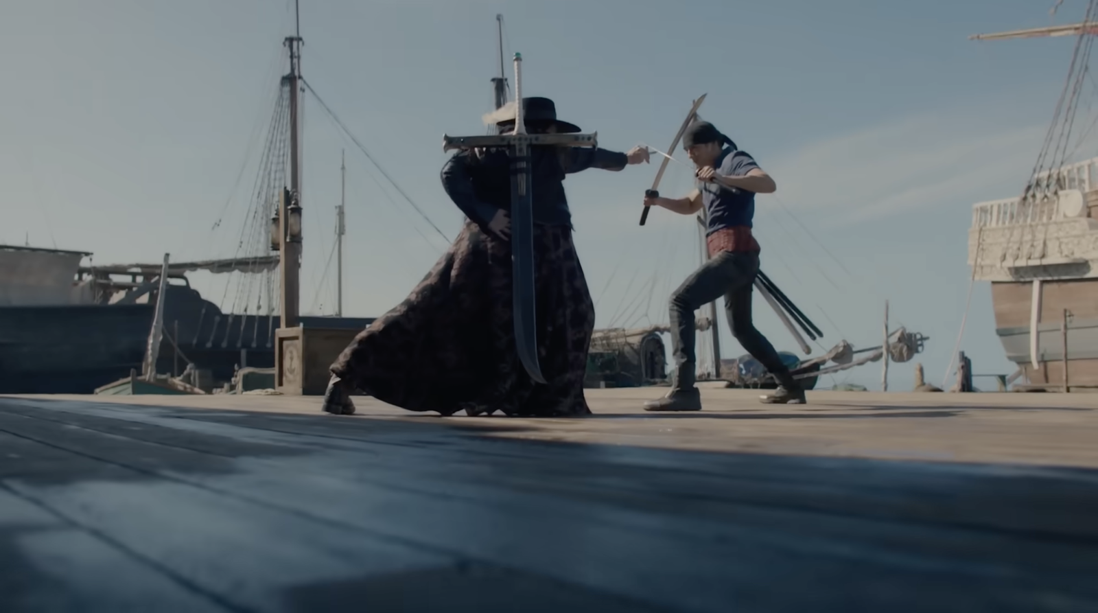 Mihawk và Zoro chiến đấu