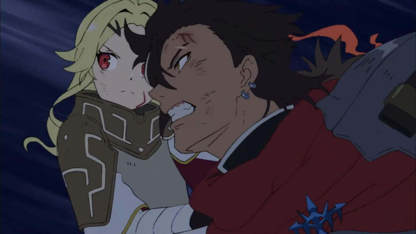 Xylo cõng Teoritta trong tập 1 của bộ phim "Bị kết án trở thành anh hùng".