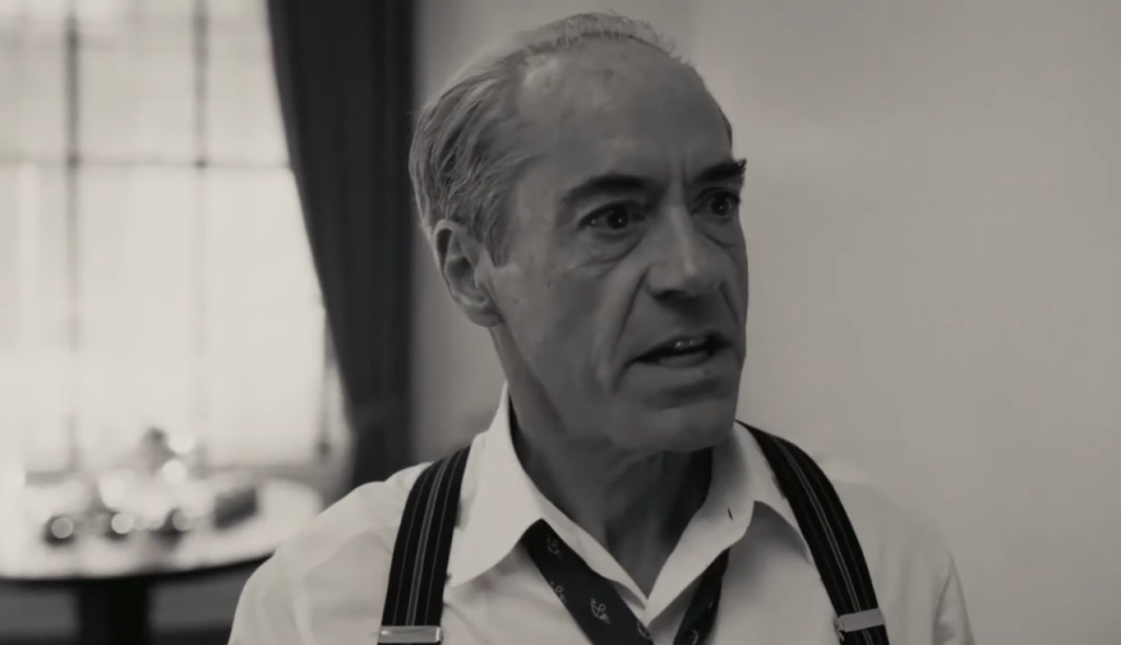 Robert Downey Jr. in a still from Oppenheimer