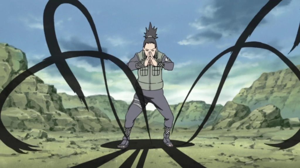 shikamaru using Shadow Possession Jutsu