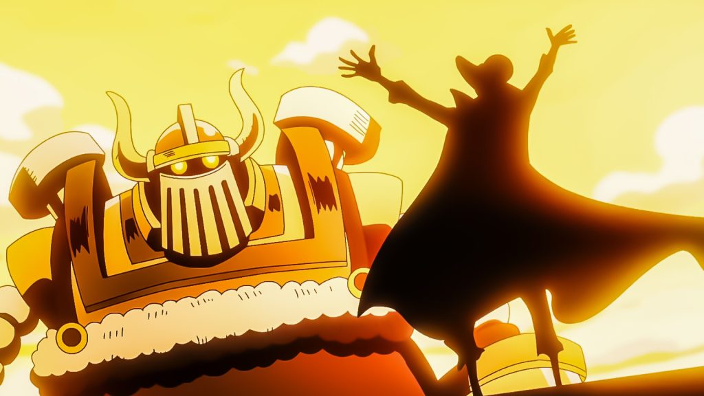 Joy Boy alongside the ancient Iron Giant, Emet from One Piece. 