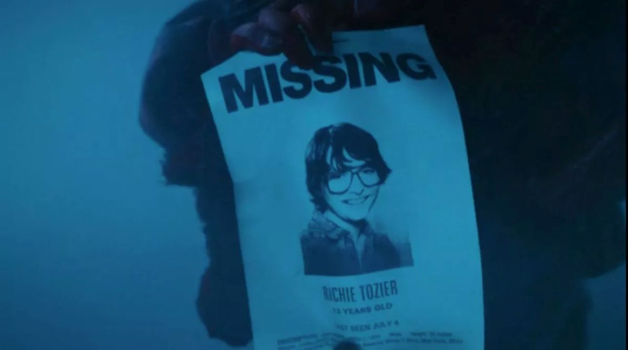 An image of Finn Wolfhard in a missing poster in IT: Welcome to Derry scene