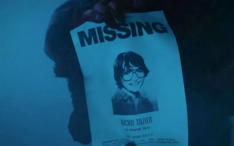 Is Finn Wolfhard Joining IT: Welcome to Derry After Stranger Things? An image of Finn Wolfhard in a missing poster in IT: Welcome to Derry scene