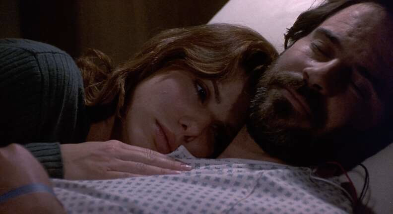 31 Years Ago, Sandra Bullock Set an Unbeatable Record to Promote Her Underrated ‘90s Thriller 35 Sandra bullock as Angela lying on a man’s chest