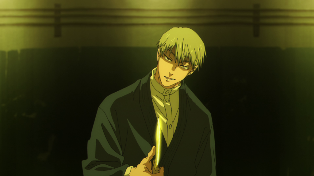 Naoya holding a knife