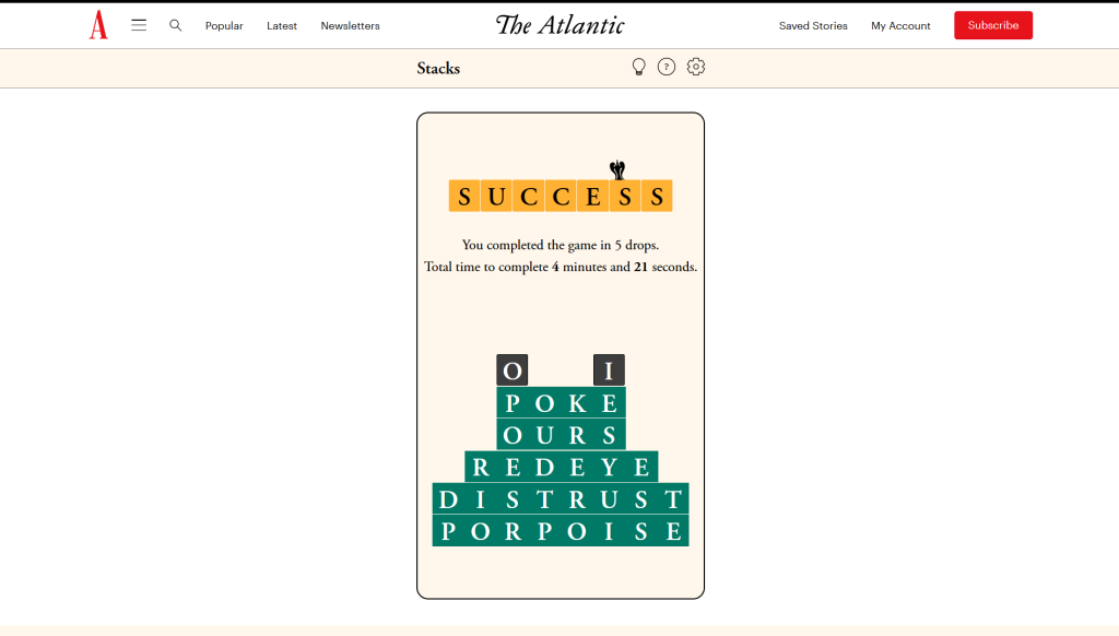 The Atlantic Games Answers for Today (January 10, 2026) 4