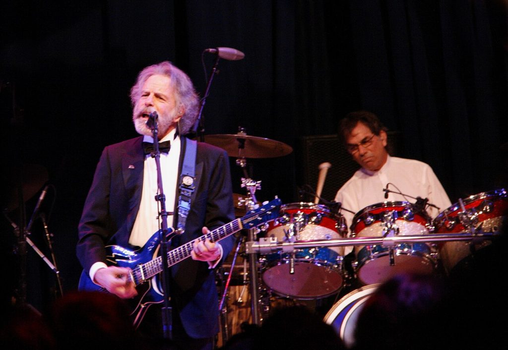 Bob Weir and Mickey Hart of the Grateful Dead performing at the 2009 Mid-Atlantic Inaugural Ball during the Obama Inaugural.