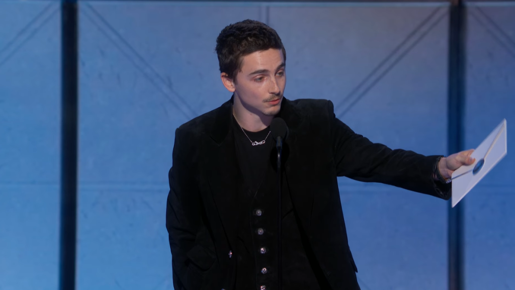 2026 Golden Globes- Timothée Chalamet wins Best Male Actor in a Motion Picture – Musical or Comedy