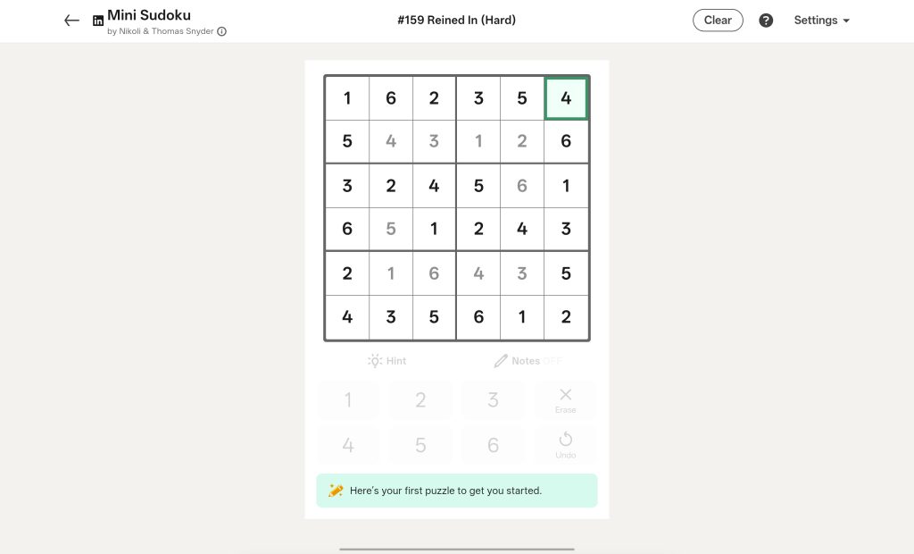 A screenshot of the Linkedin Games.