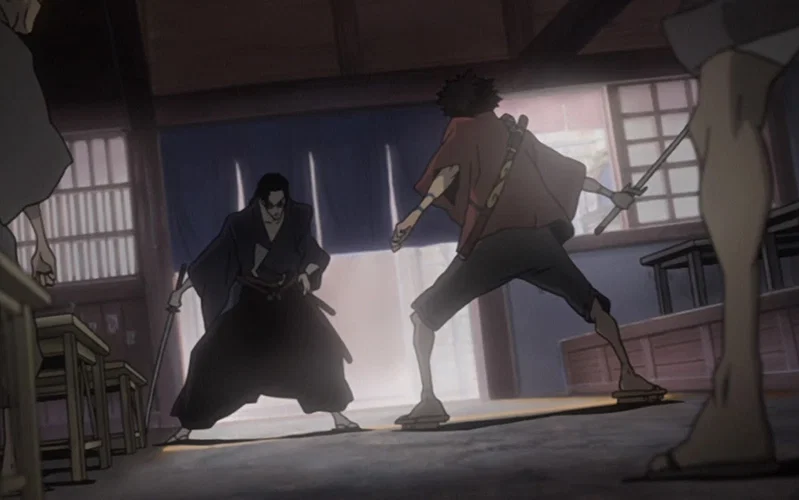10 Best Original Anime That Are Not Based on Manga, Ranked 9 jin and mugen fighting in samurai champloo