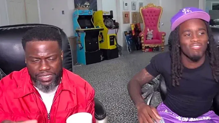 Kai Cenat on his stream with Kevin Hart