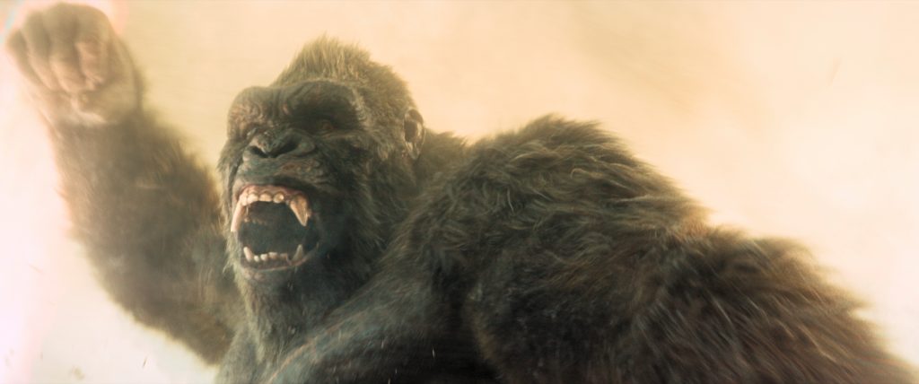 A still from Monarch: Legacy of Monsters Season 2 featuring Kong in battle stance