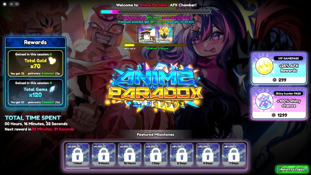 Anime Paradox Codes (January 2026): Get Free Gems, Rerolls, and More! 3 Anime Paradox AFK Chamber