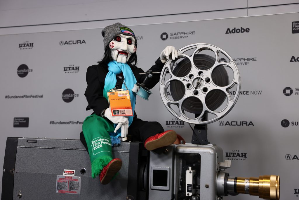 Billy the Puppet attends the Park City Legacy showing of Saw by James Wan, an official selection of the 2026 Sundance Film Festival. © 2026 Sundance Institute | photo by Jemal Countess.