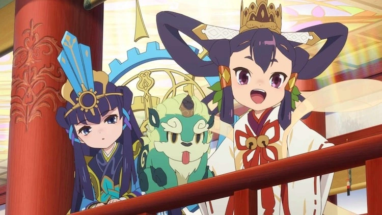 Sakura Hime và Korokawa Hime nhìn ra ngoài ban công.