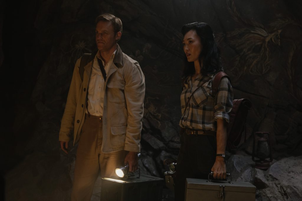 A still from Monarch: Legacy of Monsters Season 2 featuring Lee and Keiko standing outside at night