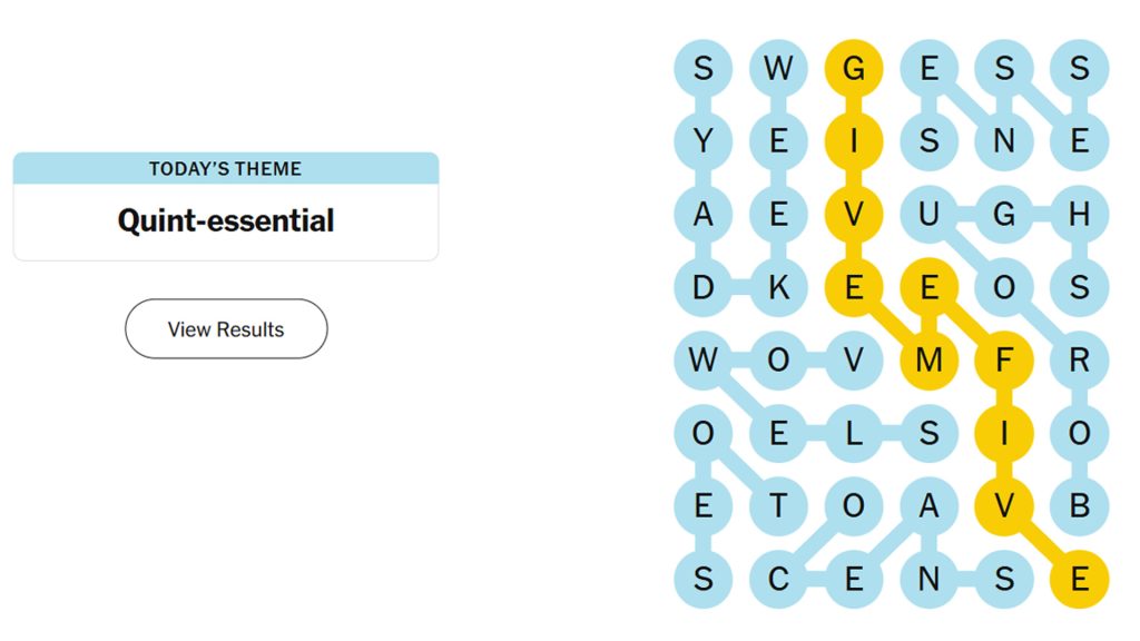 NYT Strands: (Quint-essential) Hints and Answers for Today (February 5, 2026) 2