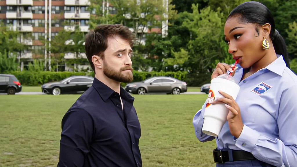 daniel radcliffe and megan thee stallion in the fall and rise of reggie dinkins