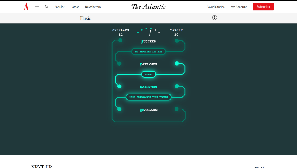 Solution for the atlantic games' fluxis puzzle
