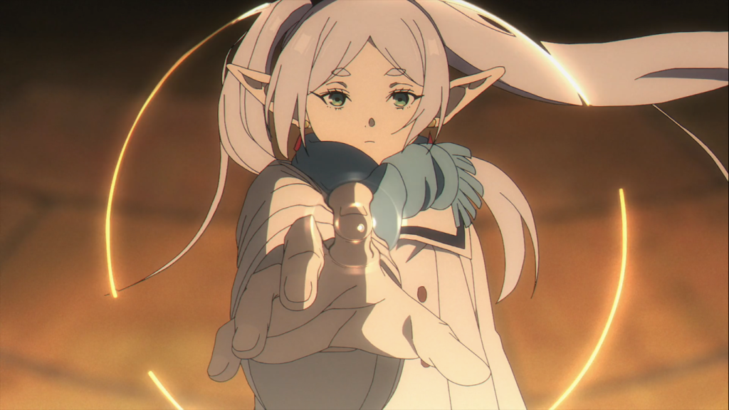 Frieren uses her magic in Frieren: Beyond Journey's End season 2.
