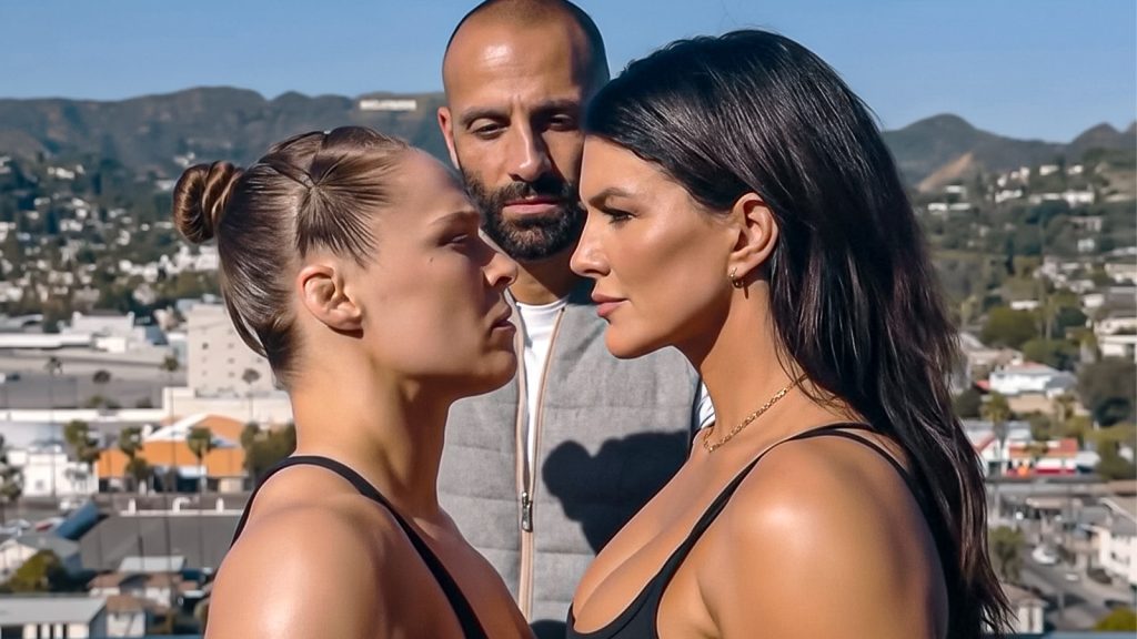 gina carano vs ronda rousey face off