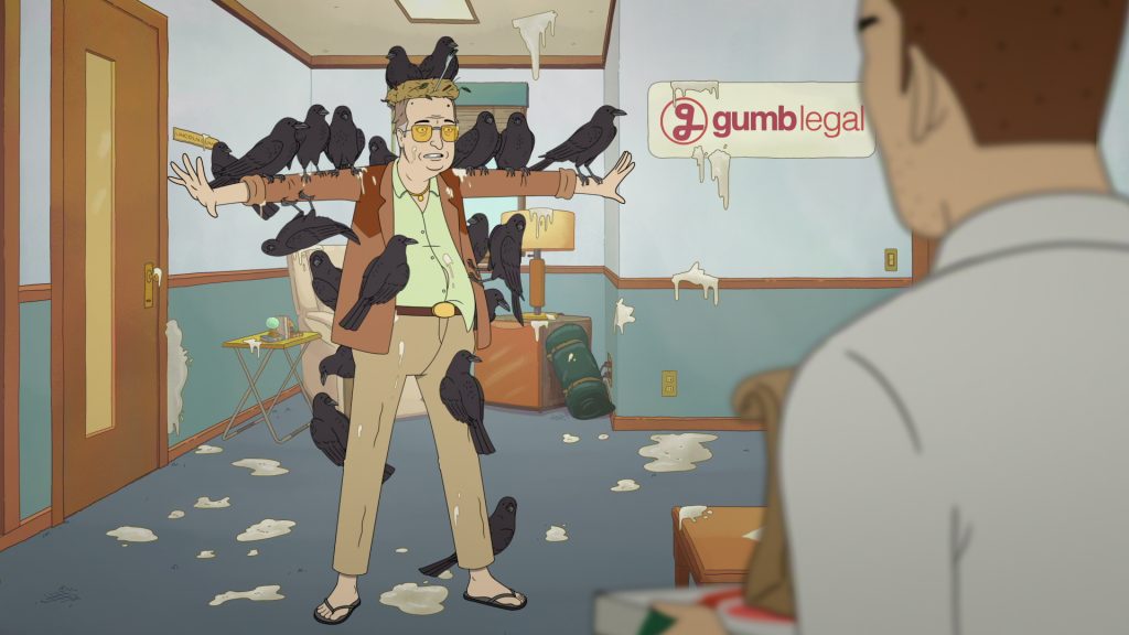 Strip Law S1. Stephen Root as Glem Blorchman in Strip Law S1. Cr. Courtesy of Netflix © 2026