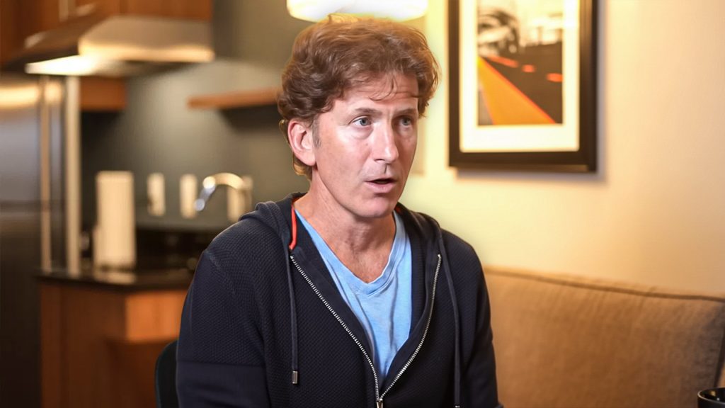 A still of Bethesda director todd howard