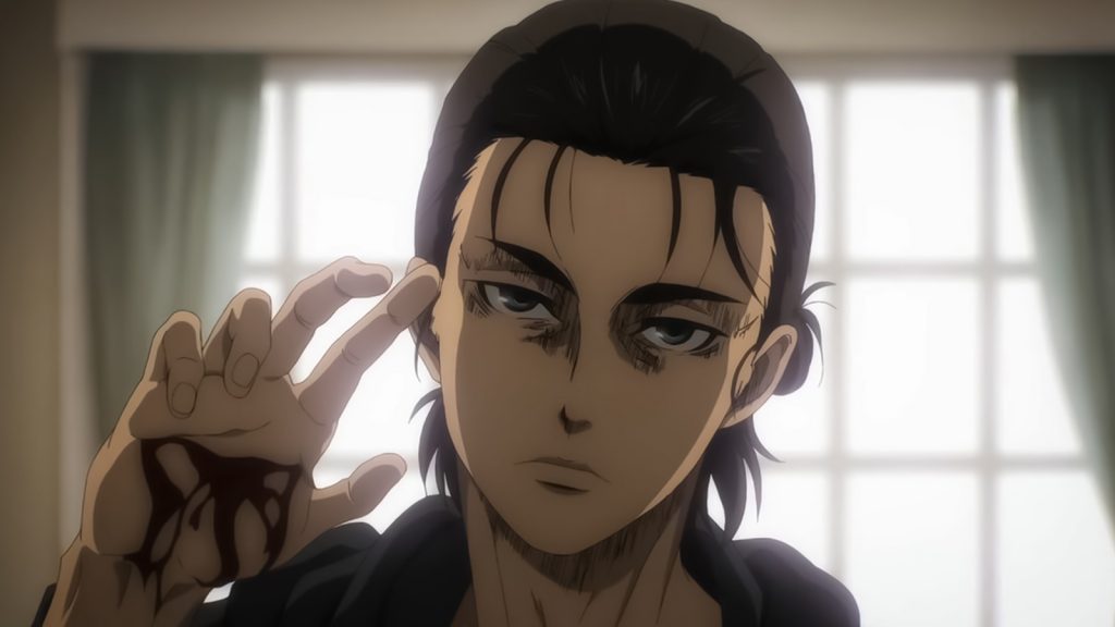 Eren one of the main characters from Attack On Titan.
