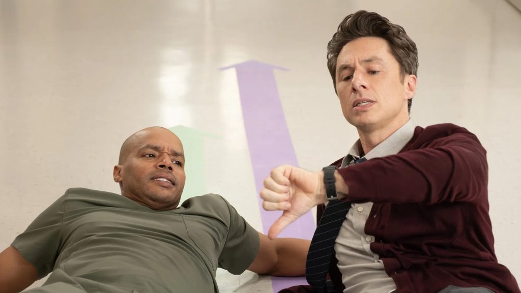 Donald Faison and Zach Braff in Scrubs Season 10