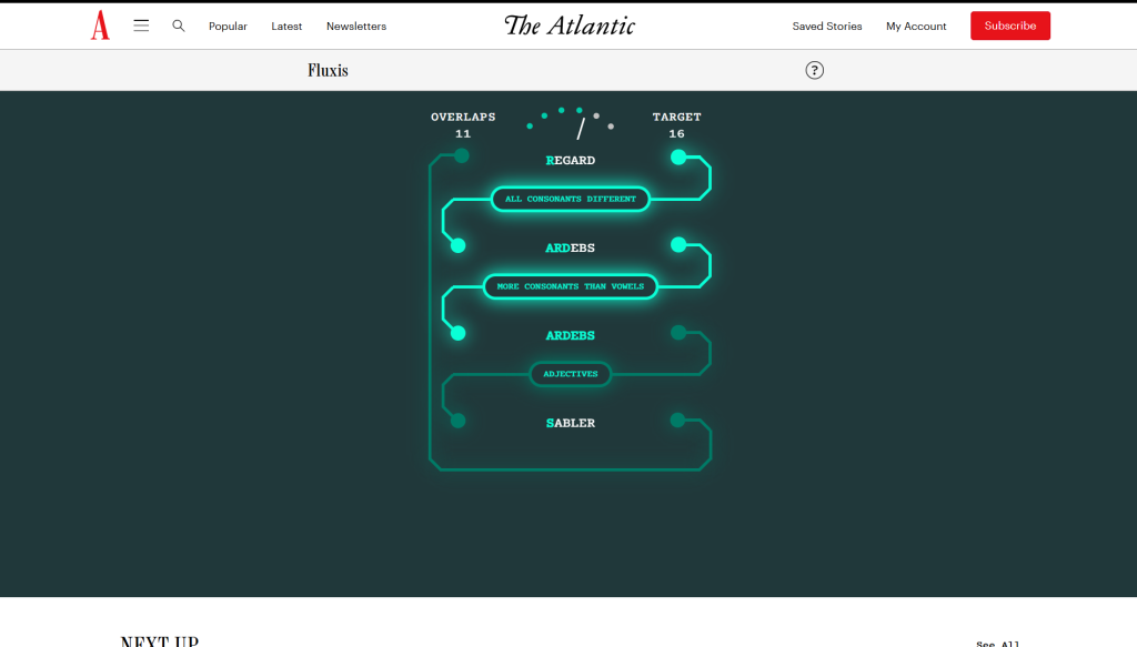 Solution for the atlantic games' fluxis puzzle