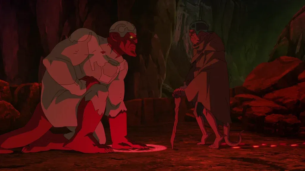 Damien Darkblood and Satan in Invincible