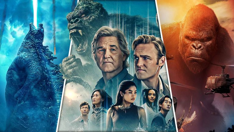 images from godzilla king of the monsters, monarch legacy of monsters and kong skull island