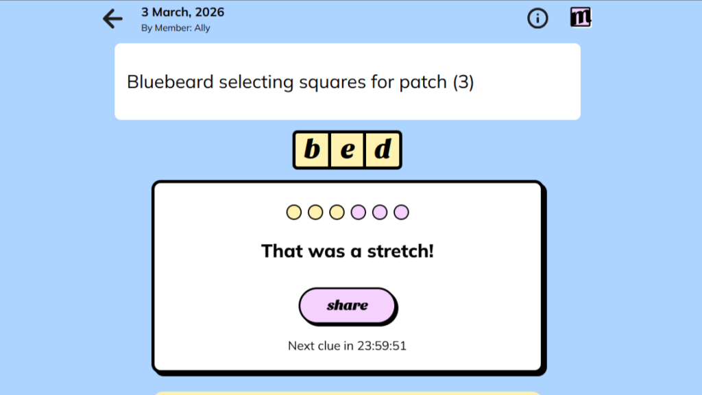 Minute Cryptic Answer for Today (March 3, 2026) 1