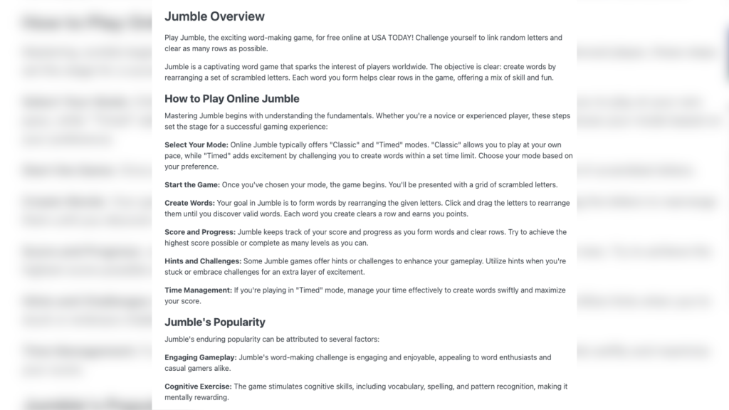 Jumble Hints and Answer for Today (March 3, 2026) 1