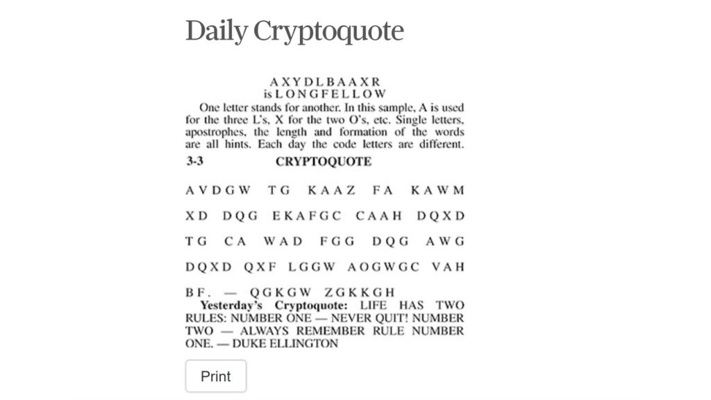 Cryptoquote Hints and Answer for Today (March 3, 2026) 1