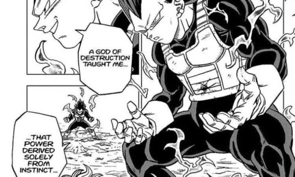 Vegeta đối đầu với Granolah và tiết lộ rằng sức mạnh mới của anh là kết quả của quá trình huấn luyện với Beerus, vị thần hủy diệt.