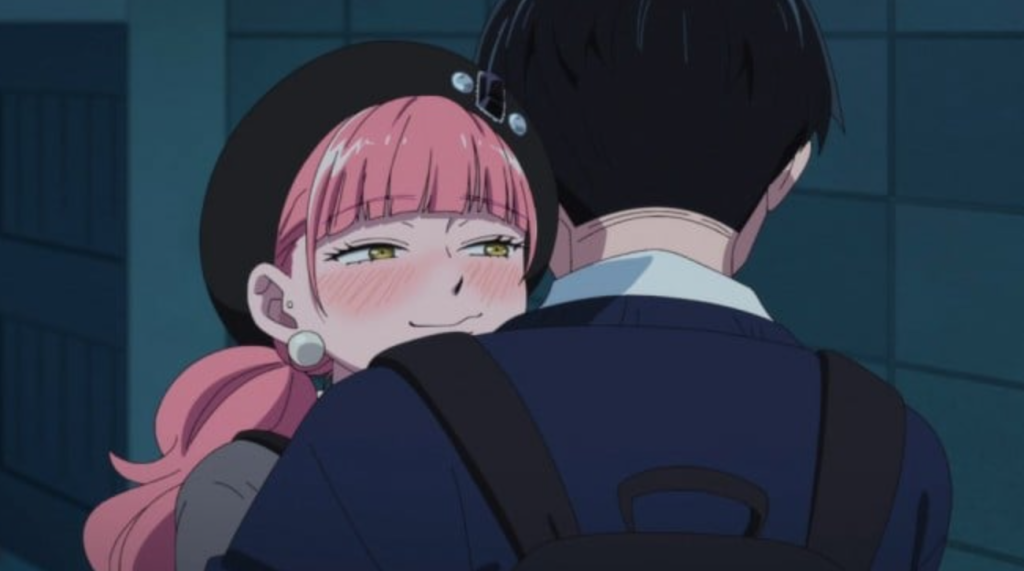 Tani hugs Suzuki from You and I Are Polar Opposites.